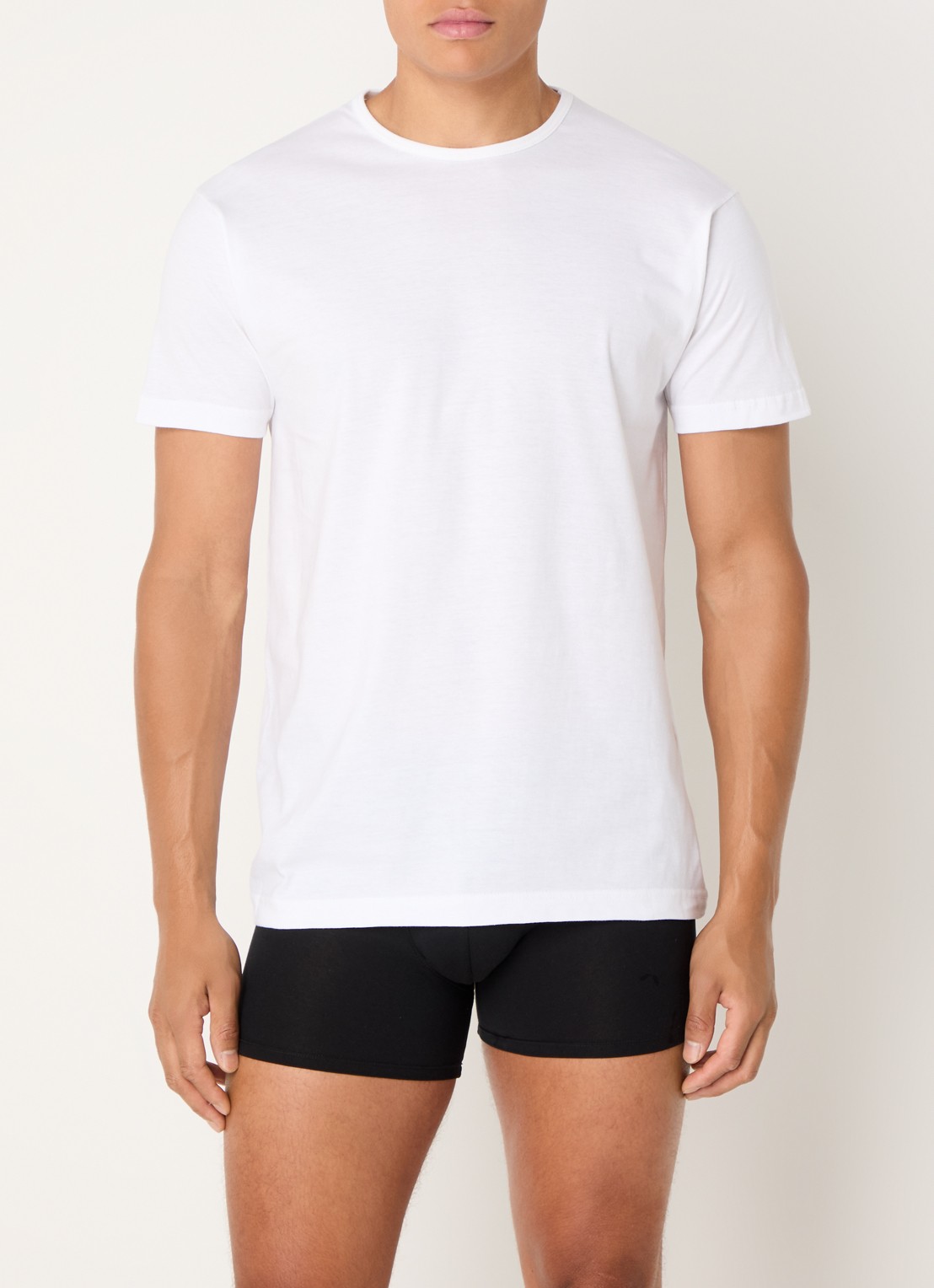 Alan Red Derby T-shirt met ronde hals in 3-pack - voorkant 4 wit