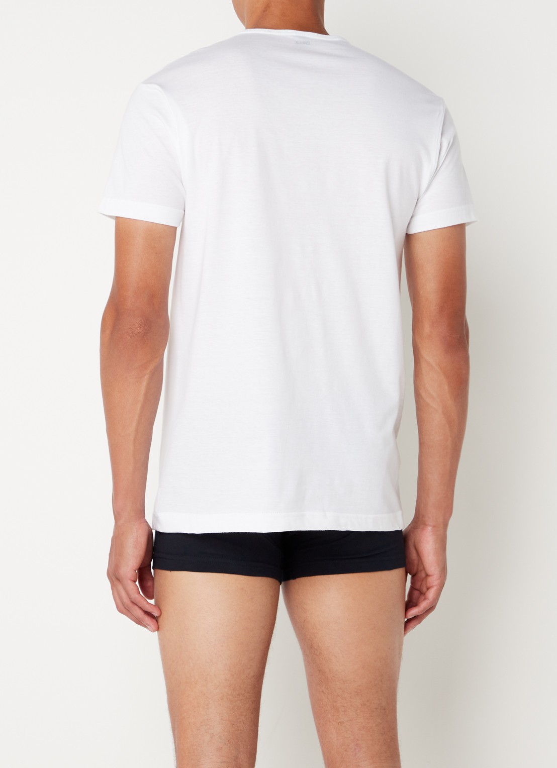 Alan Red Derby T-shirt van katoen in 5-pack - achterkant 4 wit