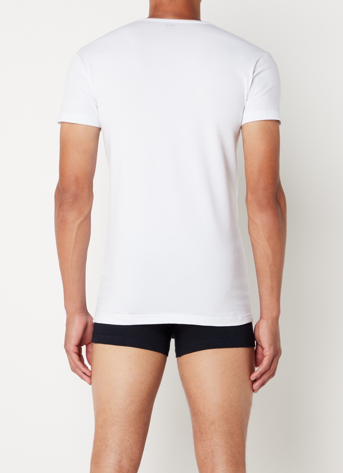 Alan Red Oklahoma body fit T-shirt met V-hals in 2-pack - achterkant wit