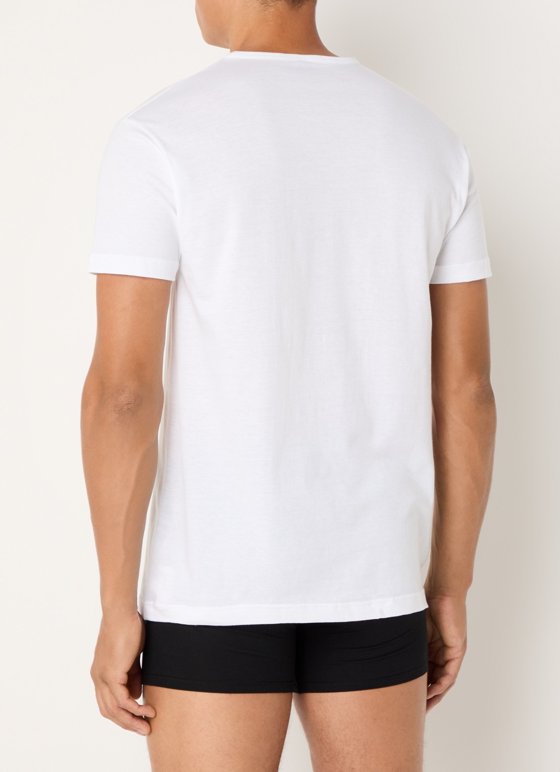 Alan Red Regular fit T-shirt met V-hals in 3-pack - achterkant wit