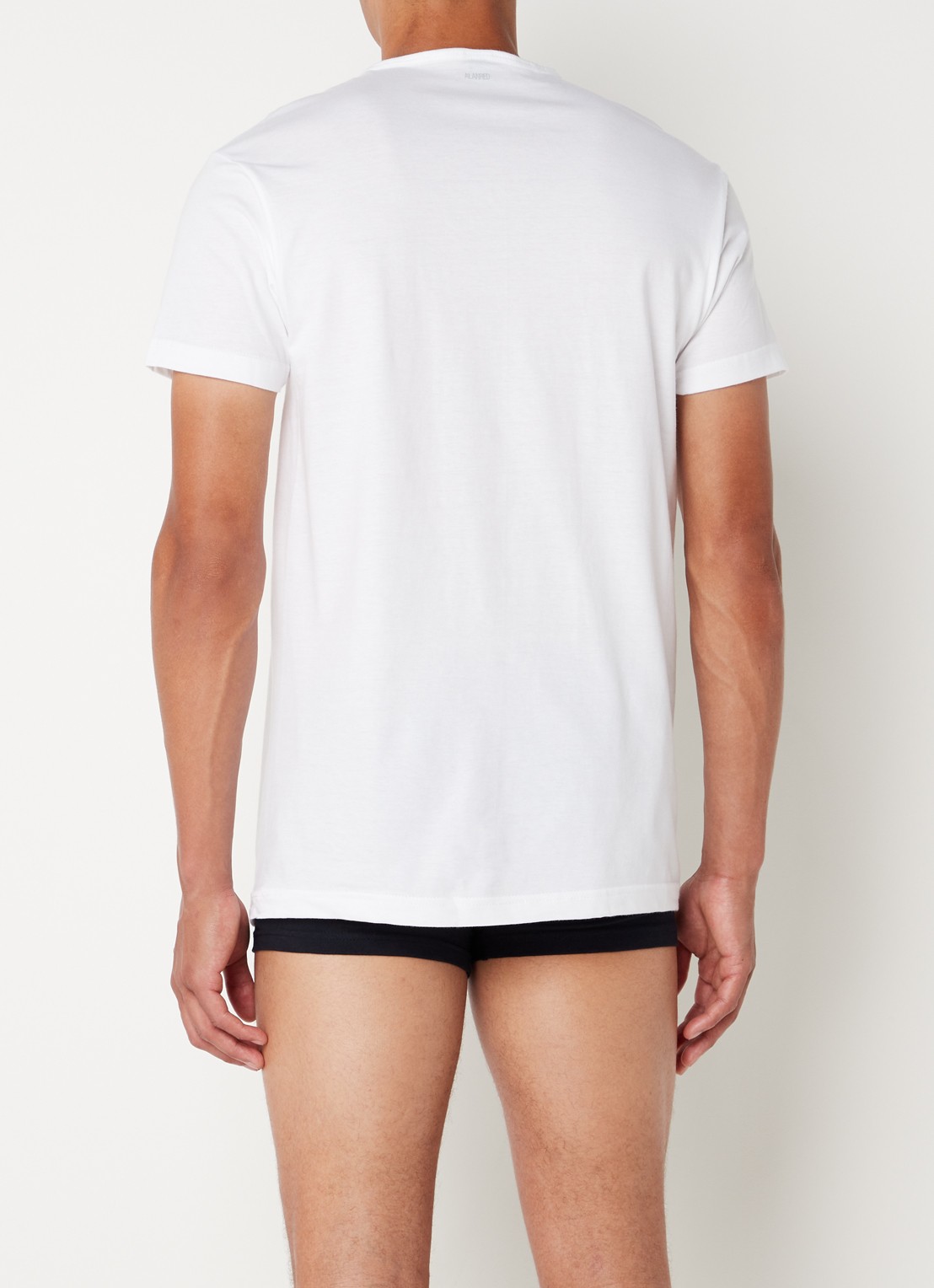 Alan Red Vermont regular fit T-shirt met V-hals in 2-pack - achterkant wit