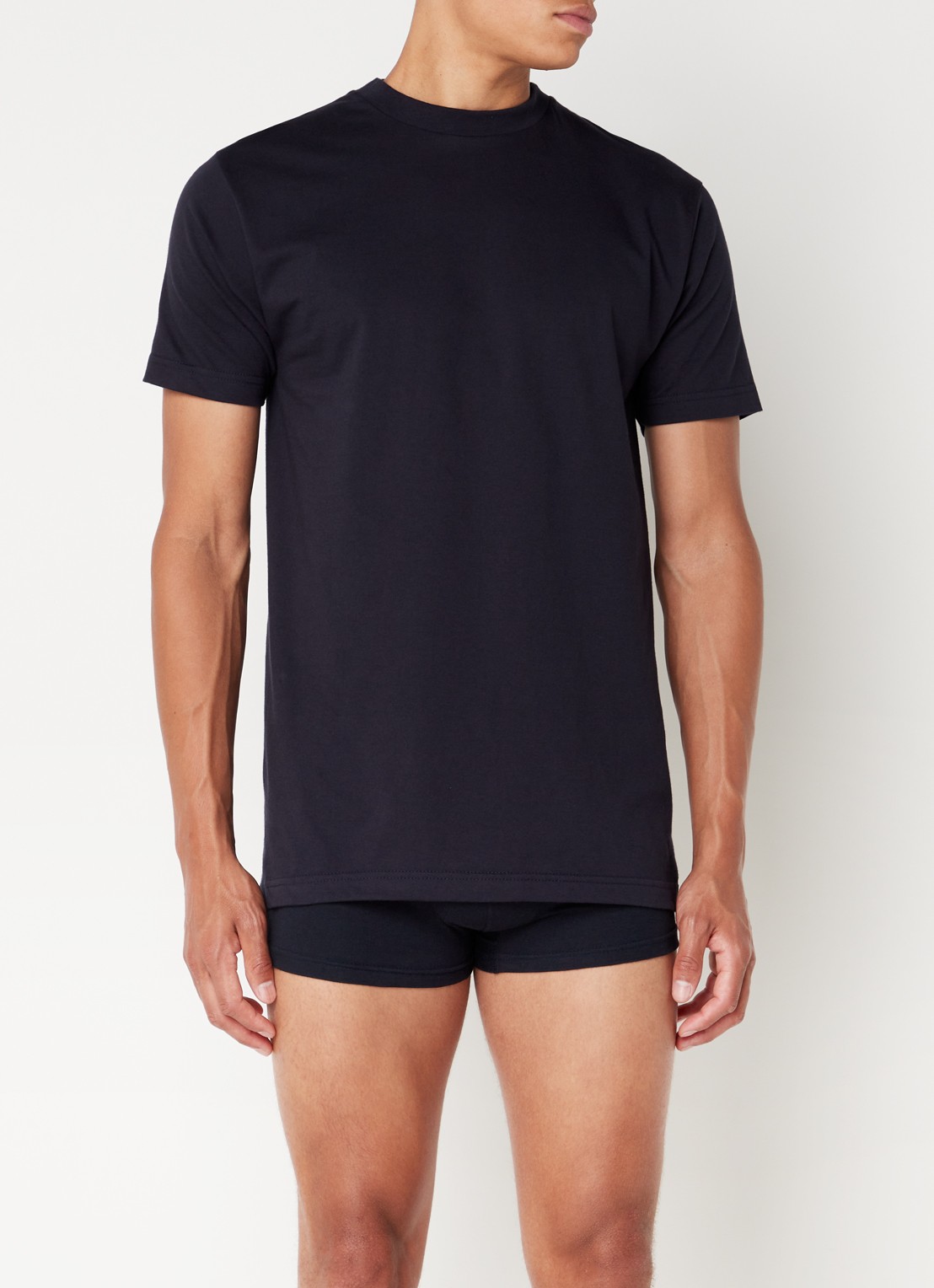 Alan Red Virgina regular fit T-shirt met ronde hals in 2-pack - detail 2 donkerblauw