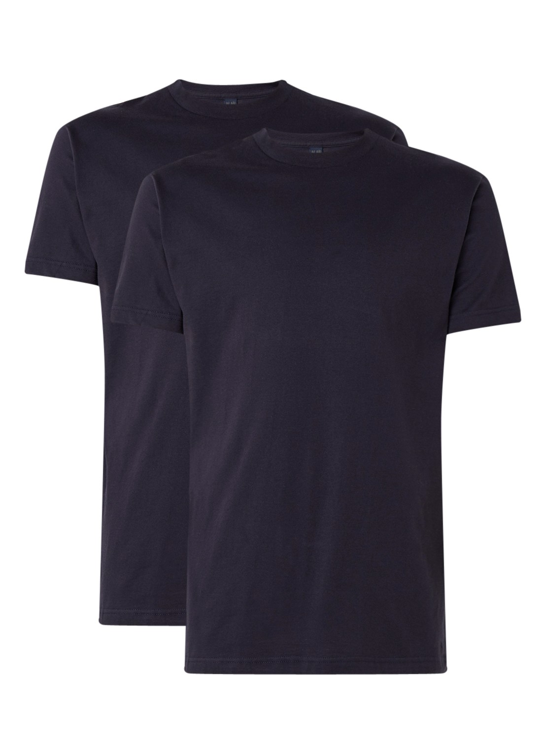 Alan Red Virgina regular fit T-shirt met ronde hals in 2-pack - voorkant 3 donkerblauw