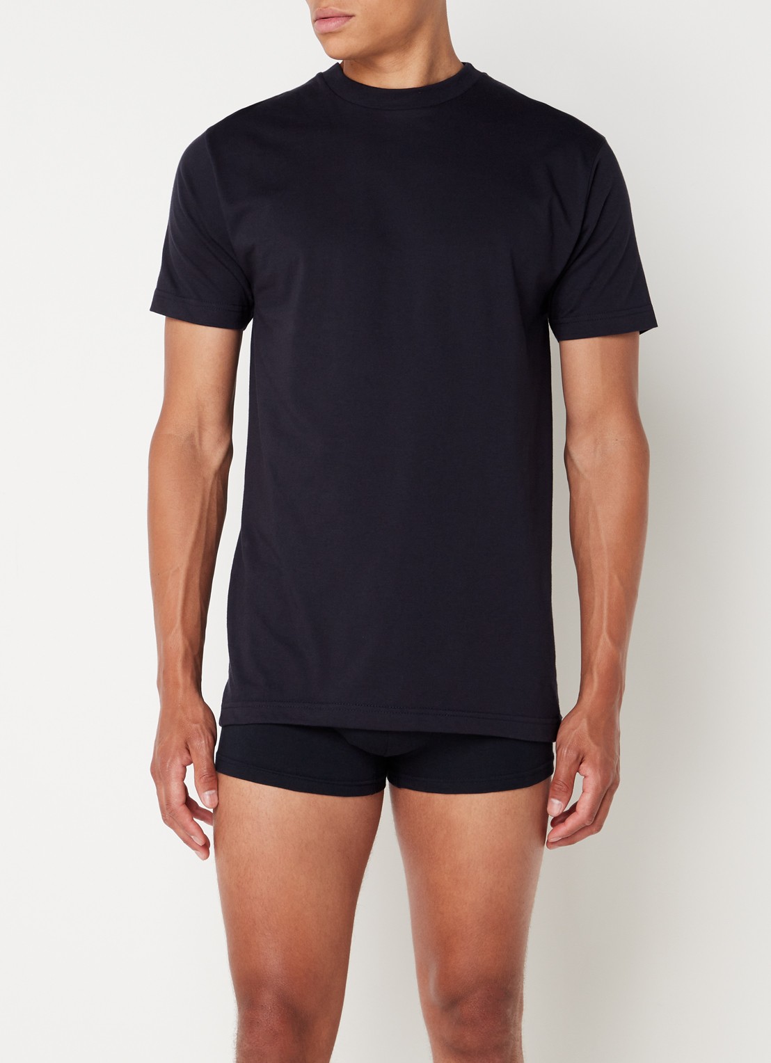 Alan Red Virgina regular fit T-shirt met ronde hals in 2-pack - voorkant 4 donkerblauw