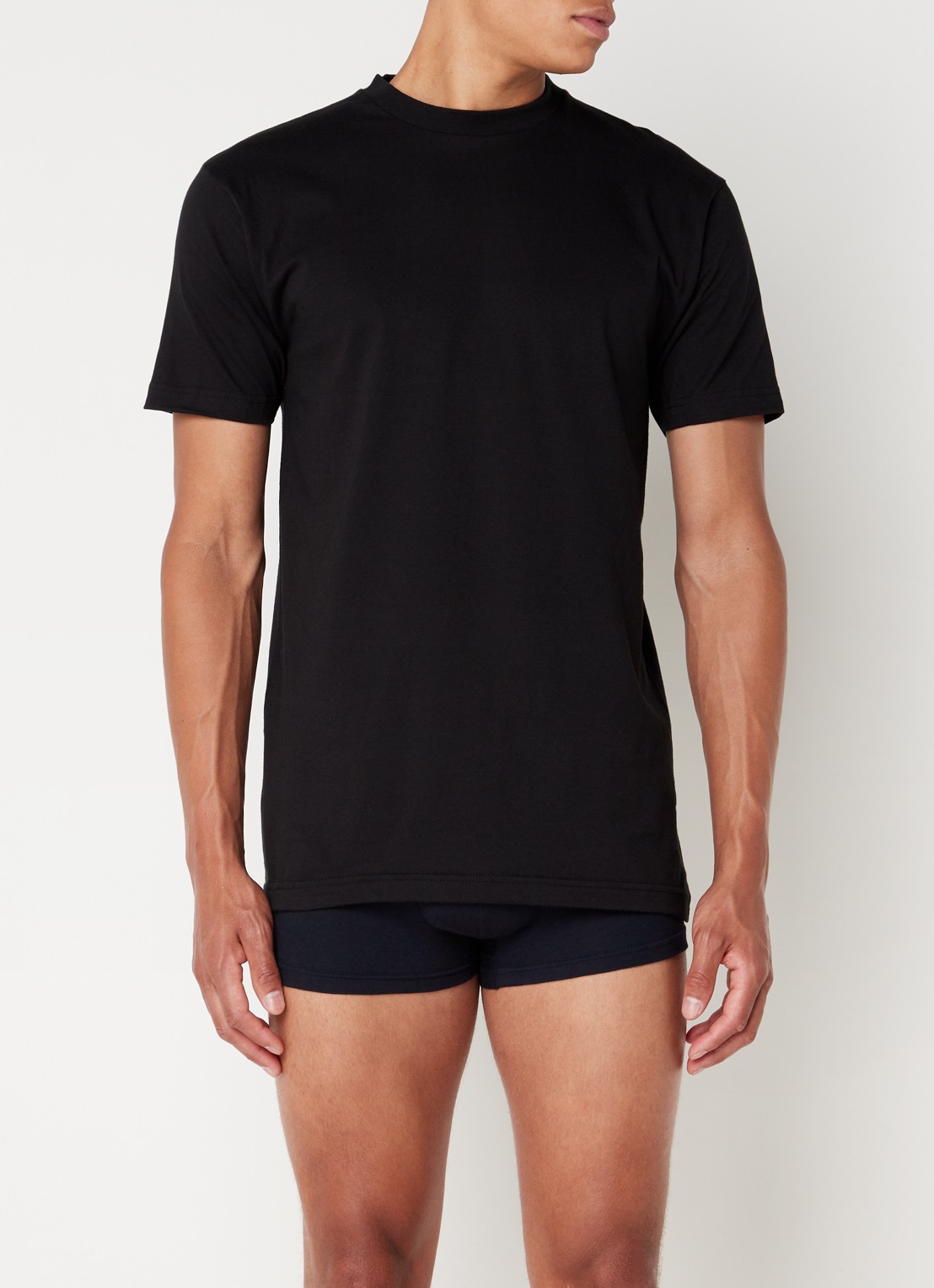 Alan Red Virgina T-shirt met ronde hals in 2-pack - detail 2 zwart