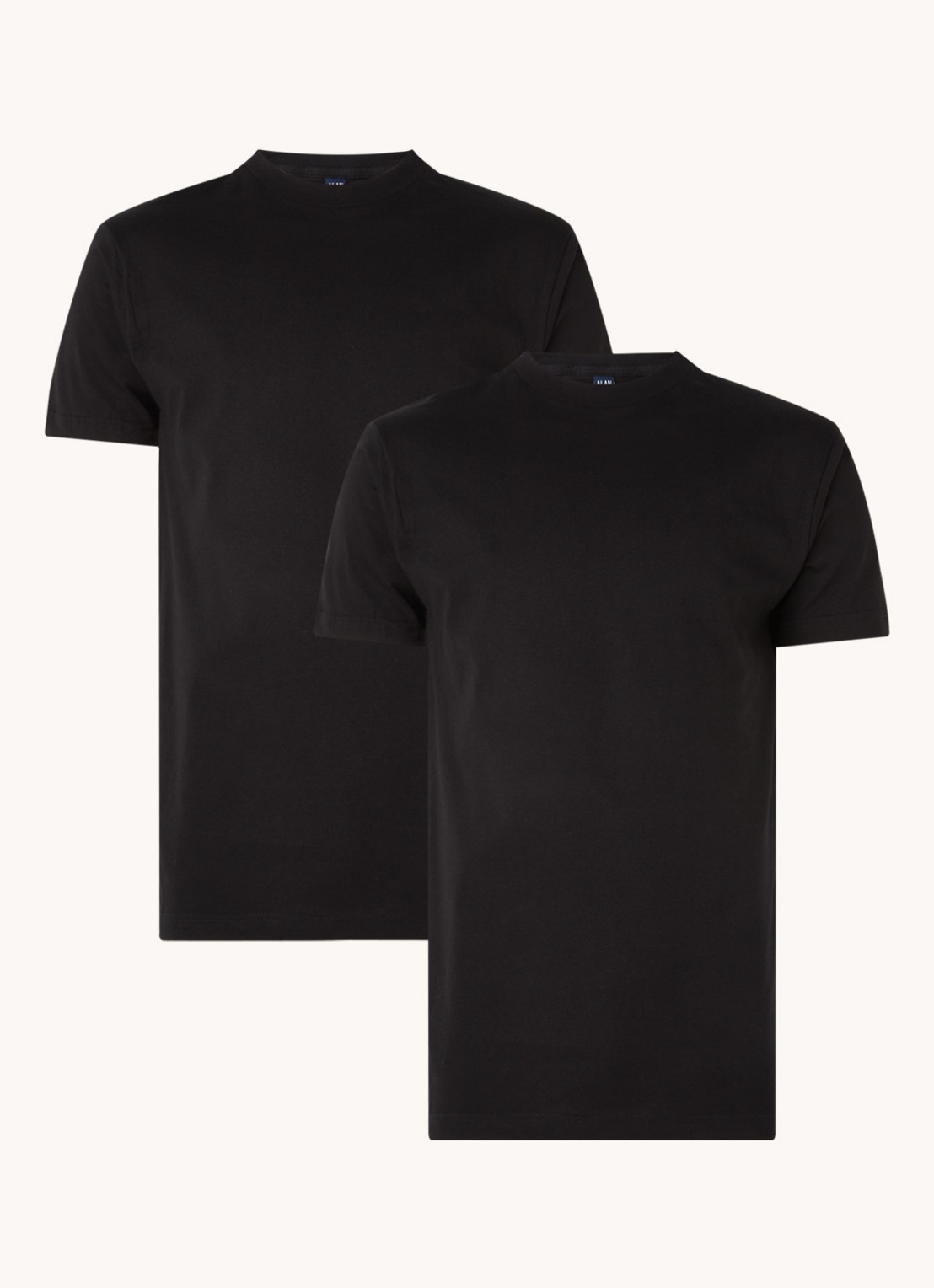 Alan Red Virgina T-shirt met ronde hals in 2-pack - voorkant 3 zwart