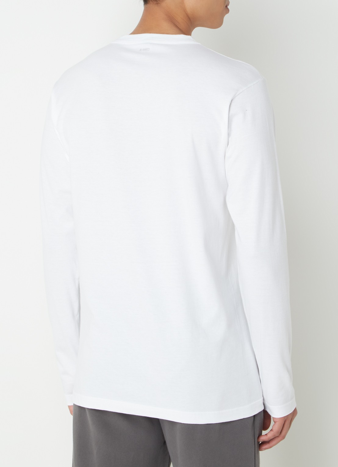 Alan Red Virginia longsleeve met ronde hals in 2-pack - achterkant wit
