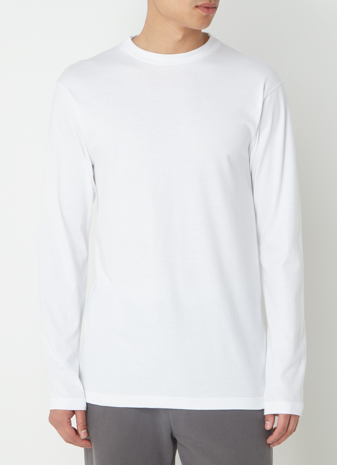 Alan Red Virginia longsleeve met ronde hals in 2-pack - detail 4 wit