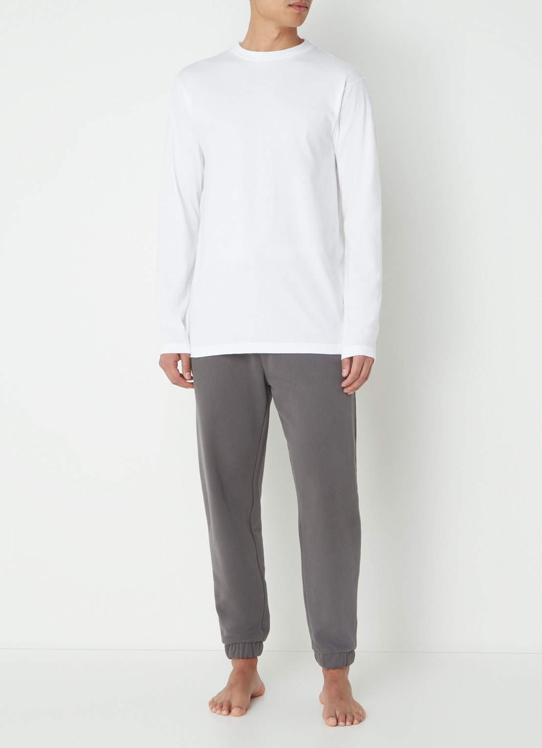 Alan Red Virginia longsleeve met ronde hals in 2-pack - voorkant 3 wit