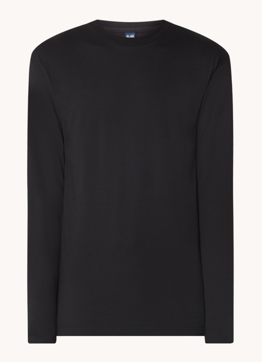 Alan Red Virginia longsleeve met ronde hals in 2-pack - voorkant 3 zwart