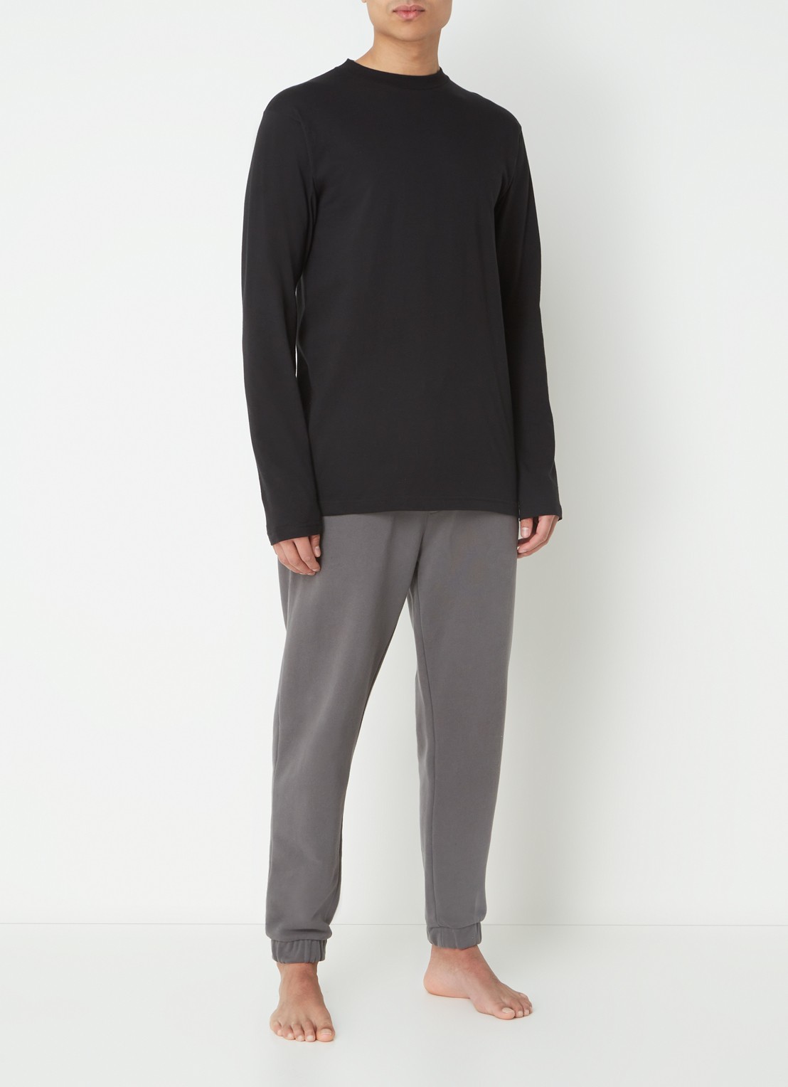 Alan Red Virginia longsleeve met ronde hals in 2-pack - voorkant 4 zwart