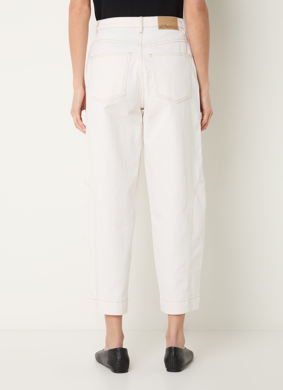 alchemist Alchemist Summer mid waist balloon fit jeans met gekleurde wassing - achterkant 4 creme