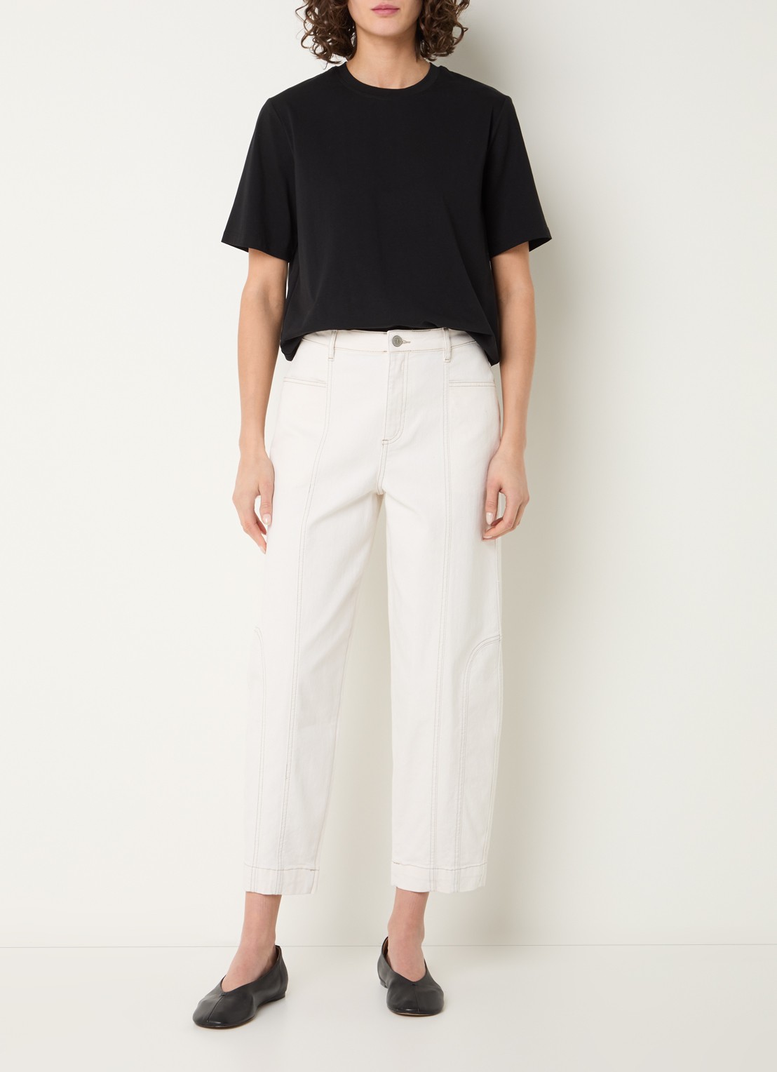 alchemist Alchemist Summer mid waist balloon fit jeans met gekleurde wassing - voorkant 3 creme