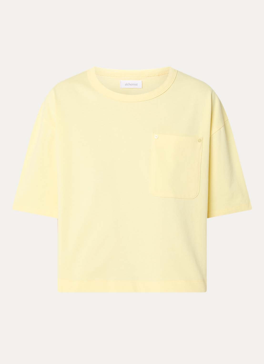 alchemist Ashley T-shirt met borstzak - voorkant 2 geel