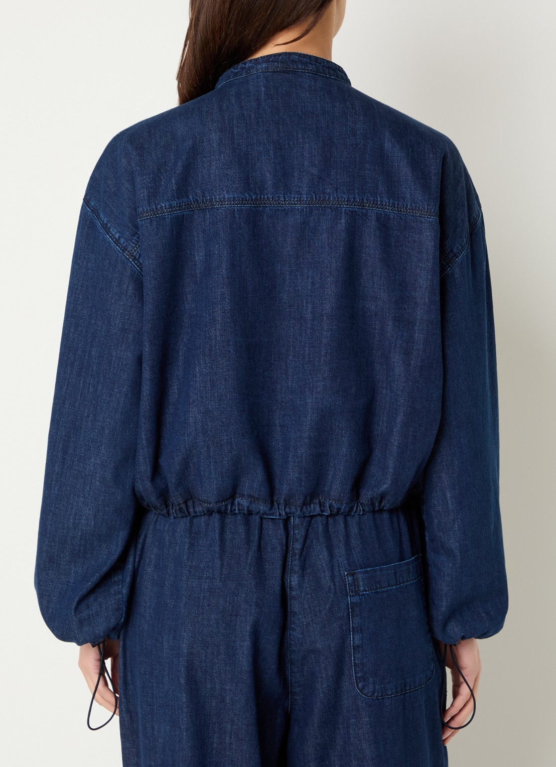 alchemist Devi blouse van denim met borstzak - achterkant indigo