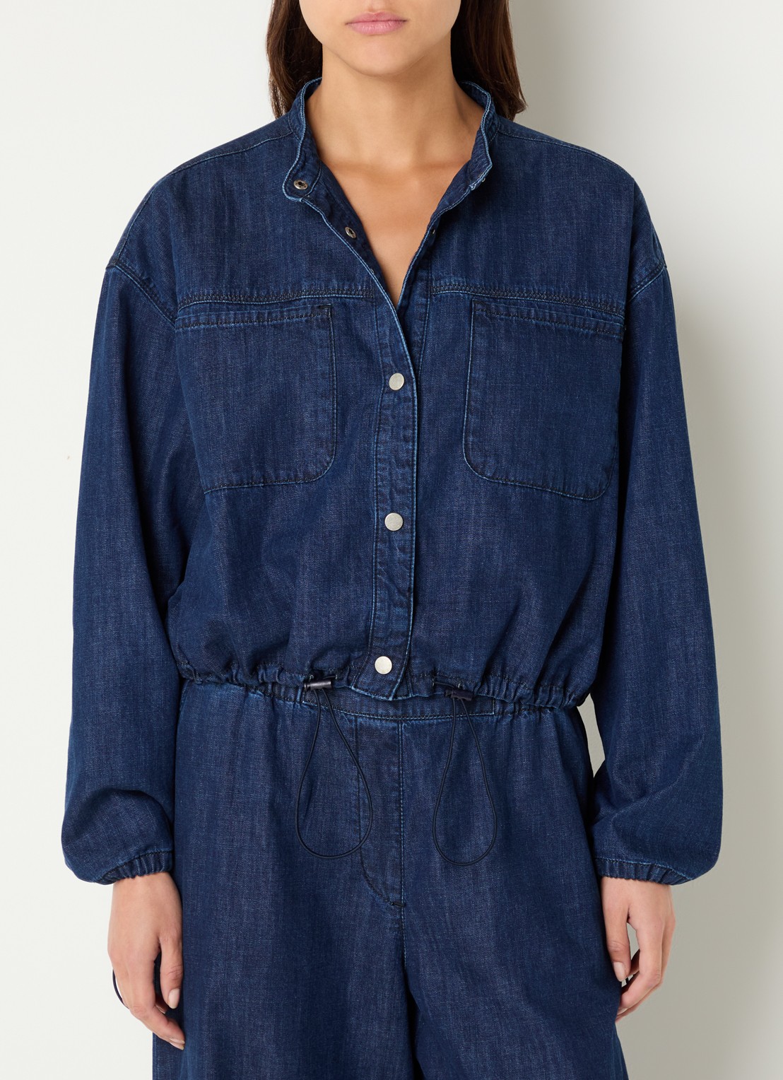 alchemist Devi blouse van denim met borstzak - detail 2 indigo