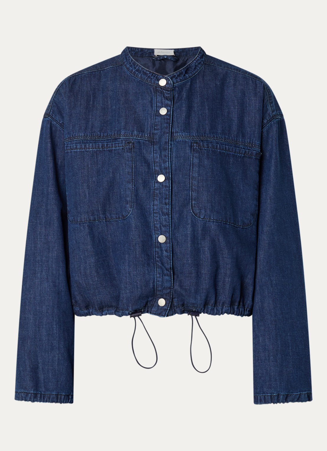 alchemist Devi blouse van denim met borstzak - voorkant 3 indigo