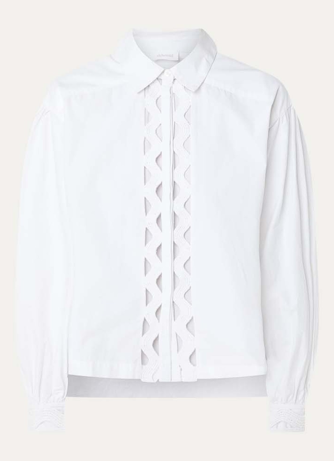 alchemist Eva blouse met opengewerkt dessin - voorkant 2 wit
