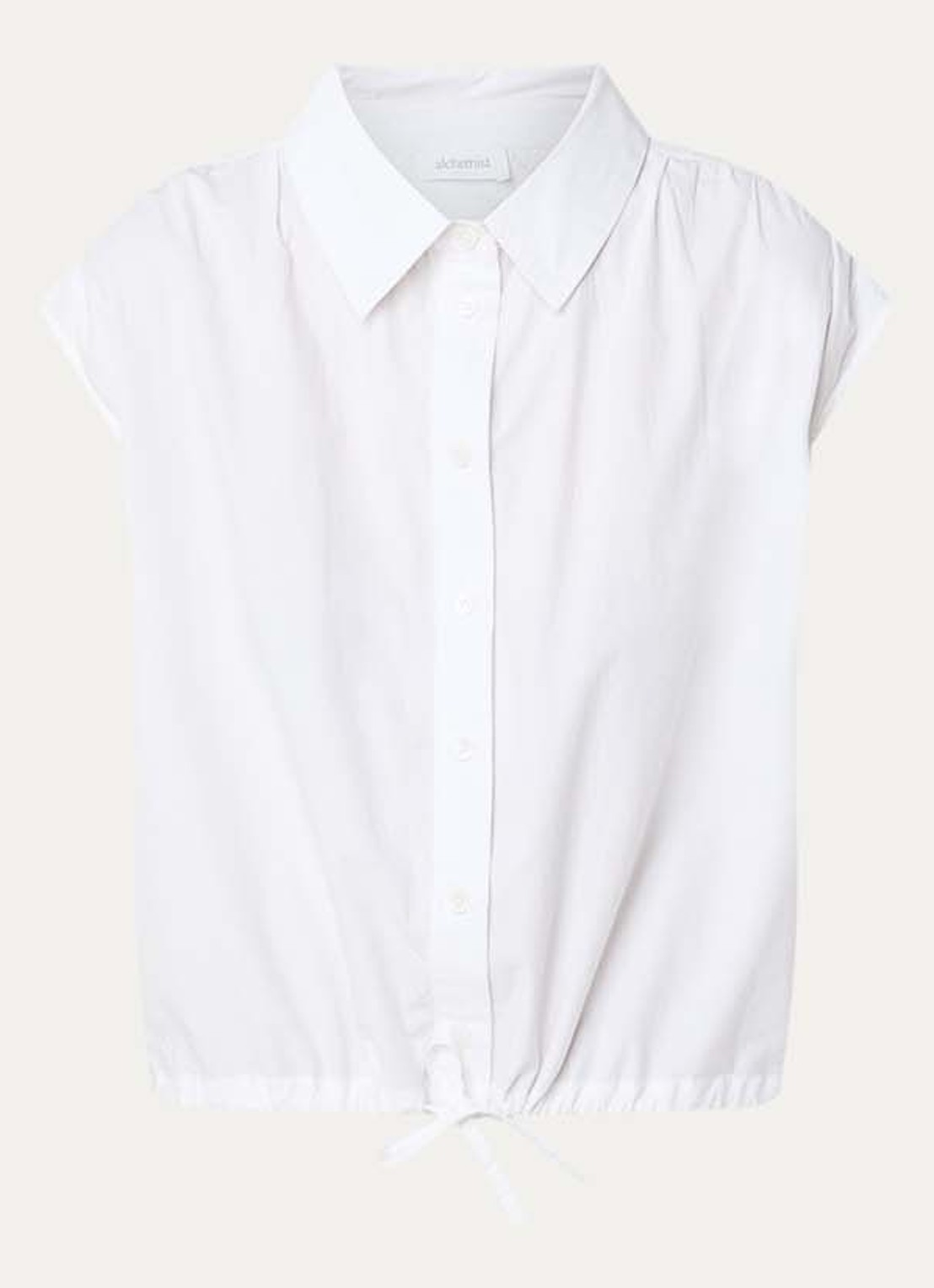alchemist Flora blouse met kraag - voorkant wit