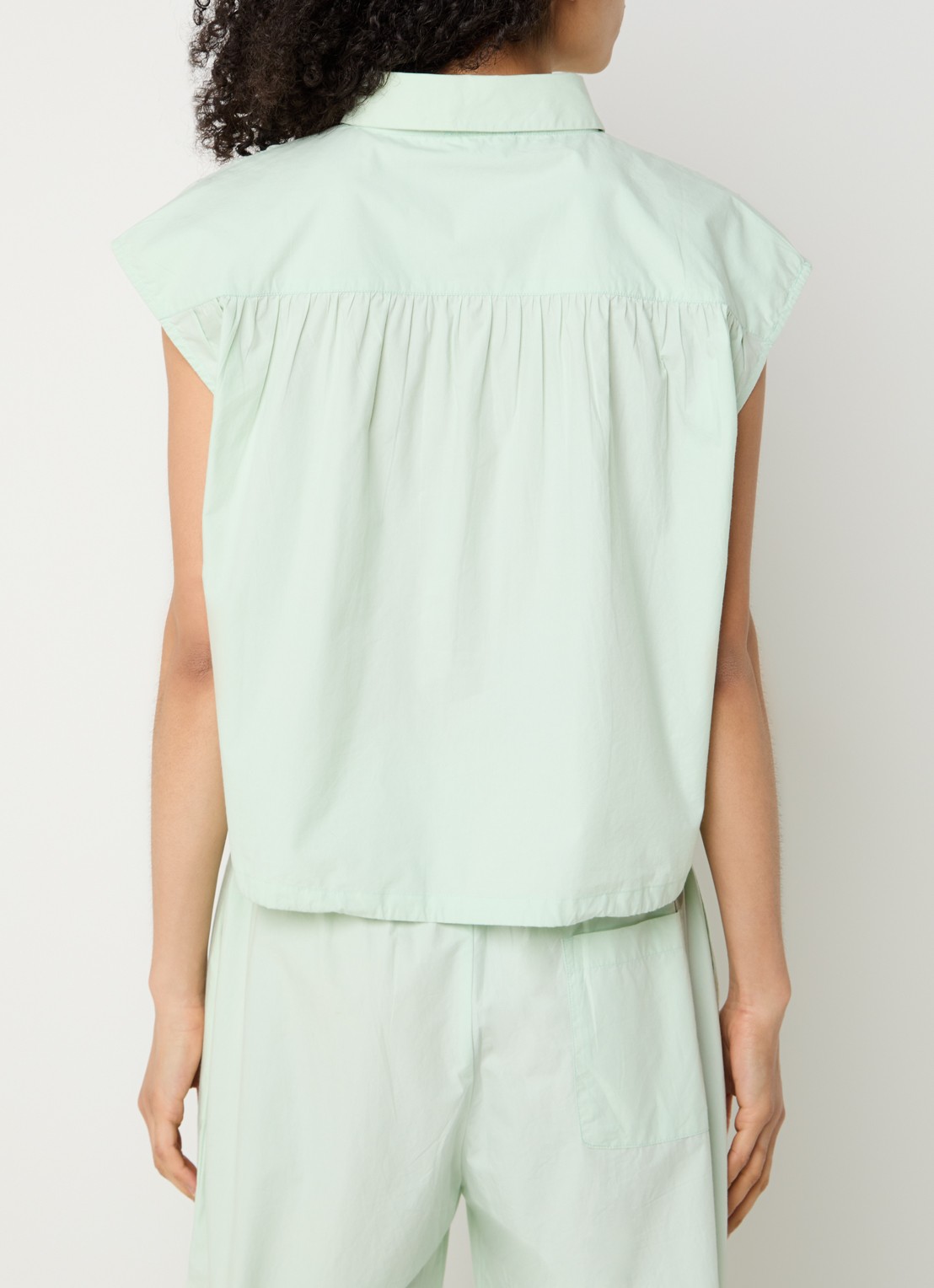 alchemist Flora blouse met kraag - achterkant 4 lichtgroen