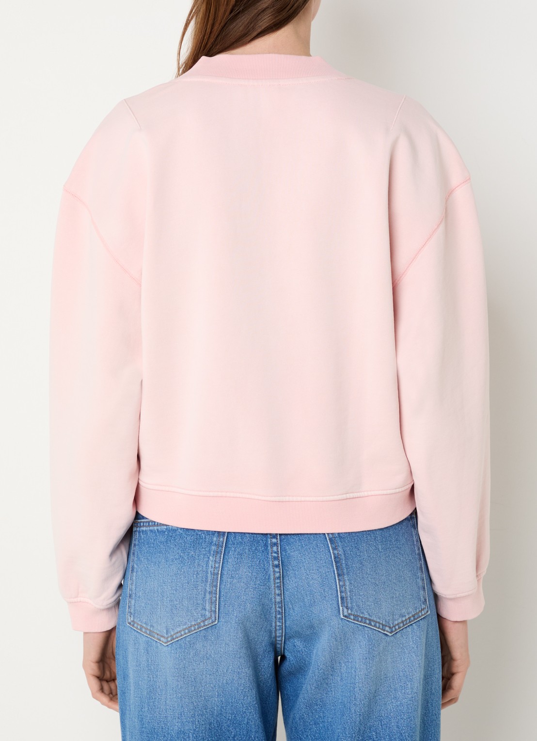 alchemist Gaia sweater met V-hals en logoborduring - achterkant 4 lichtroze