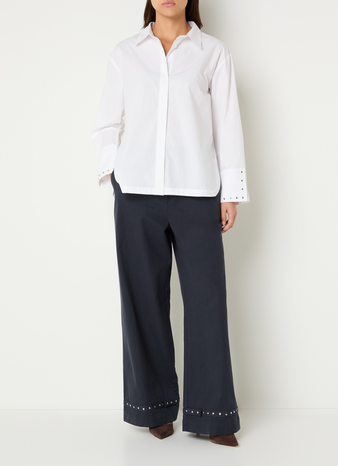 alchemist Isabel blouse met studs - voorkant 2 wit