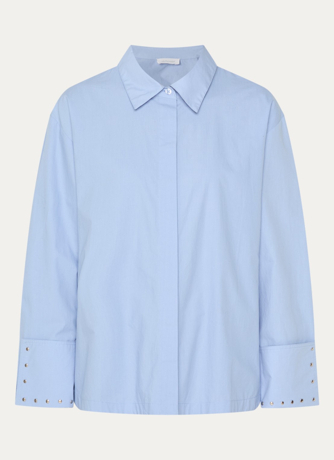alchemist Isabel blouse met studs - voorkant 2 blauwgrijs