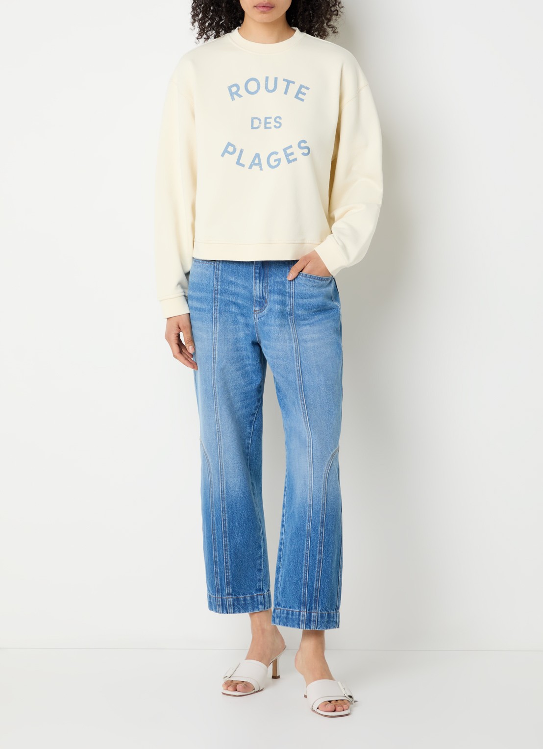 alchemist Isla sweater met print - voorkant 3 lichtgeel