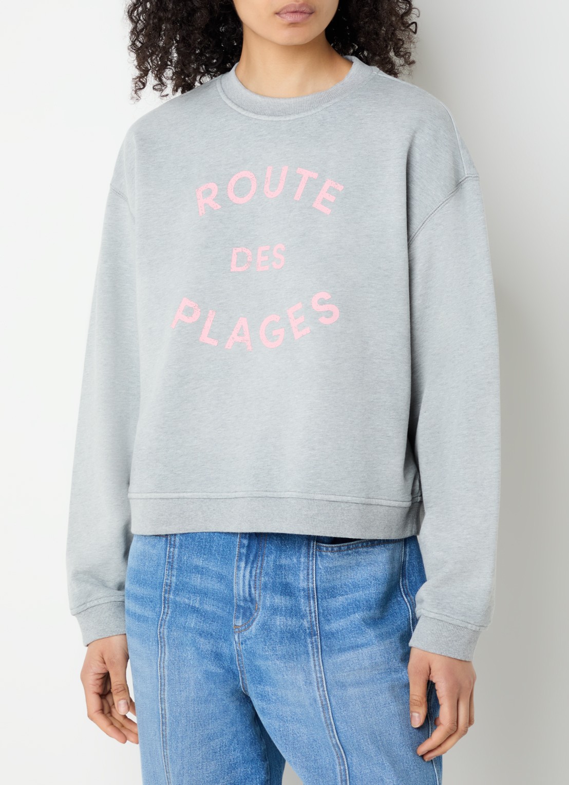 alchemist Isla sweater met print - detail 4 grijsmele