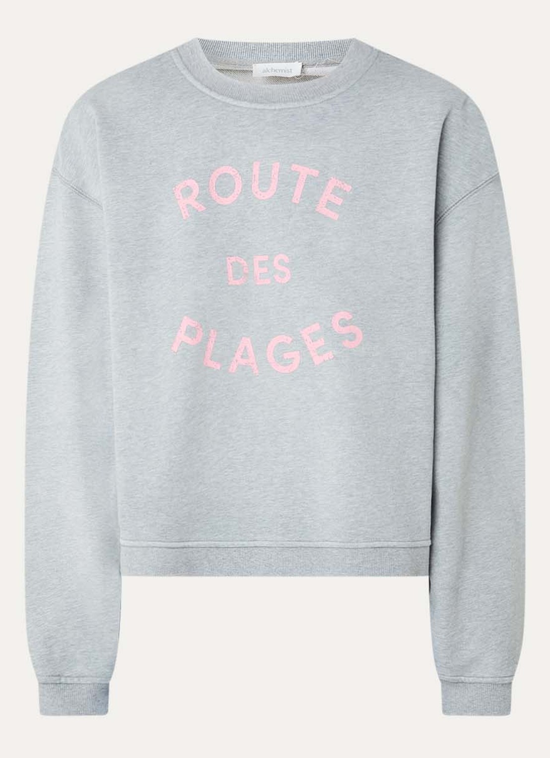 alchemist Isla sweater met print - voorkant 2 grijsmele