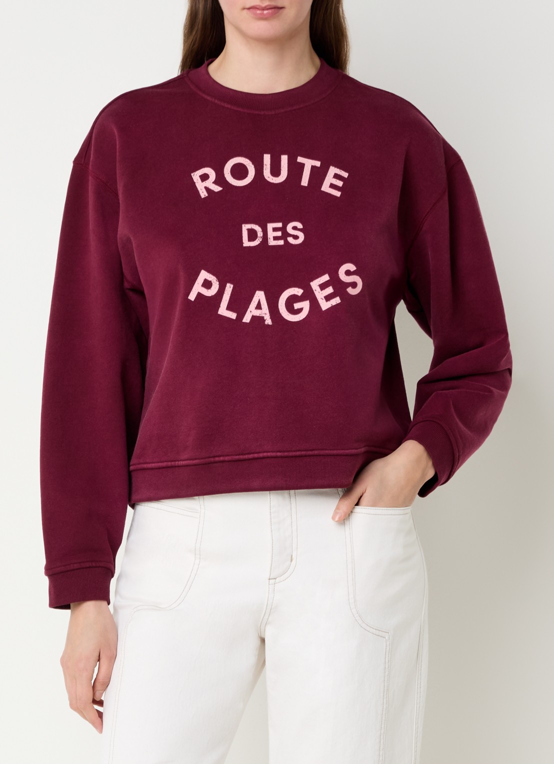 alchemist Isla sweater met print - detail 4 bordeauxrood