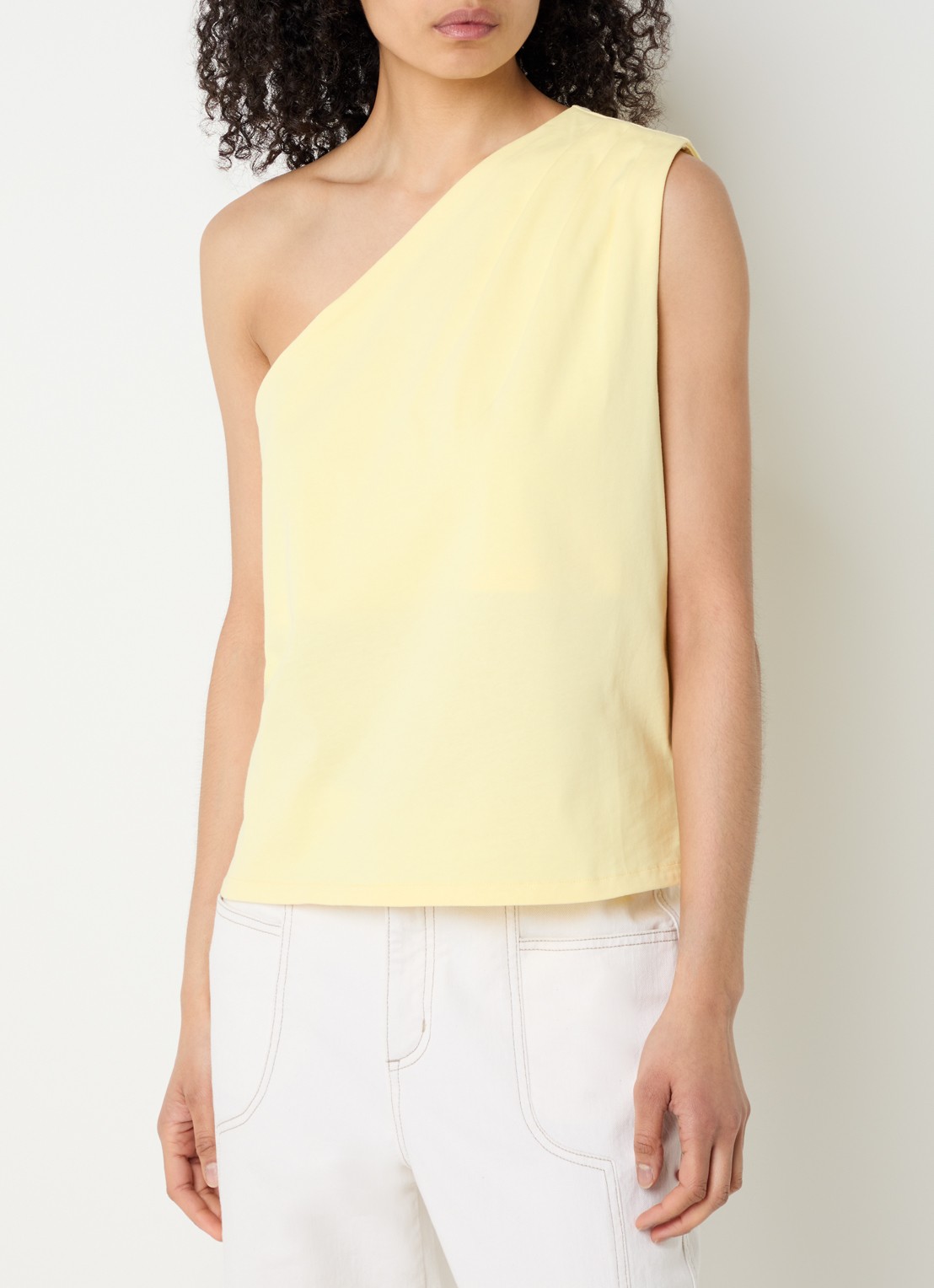 alchemist Levy one shoulder top - detail geel