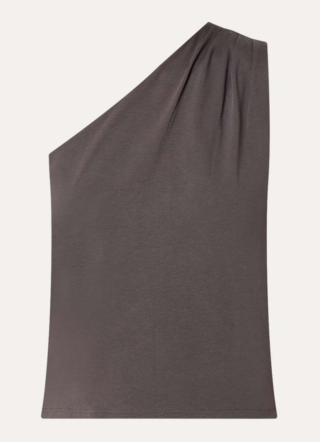 alchemist Levy one shoulder top - voorkant middengrijs