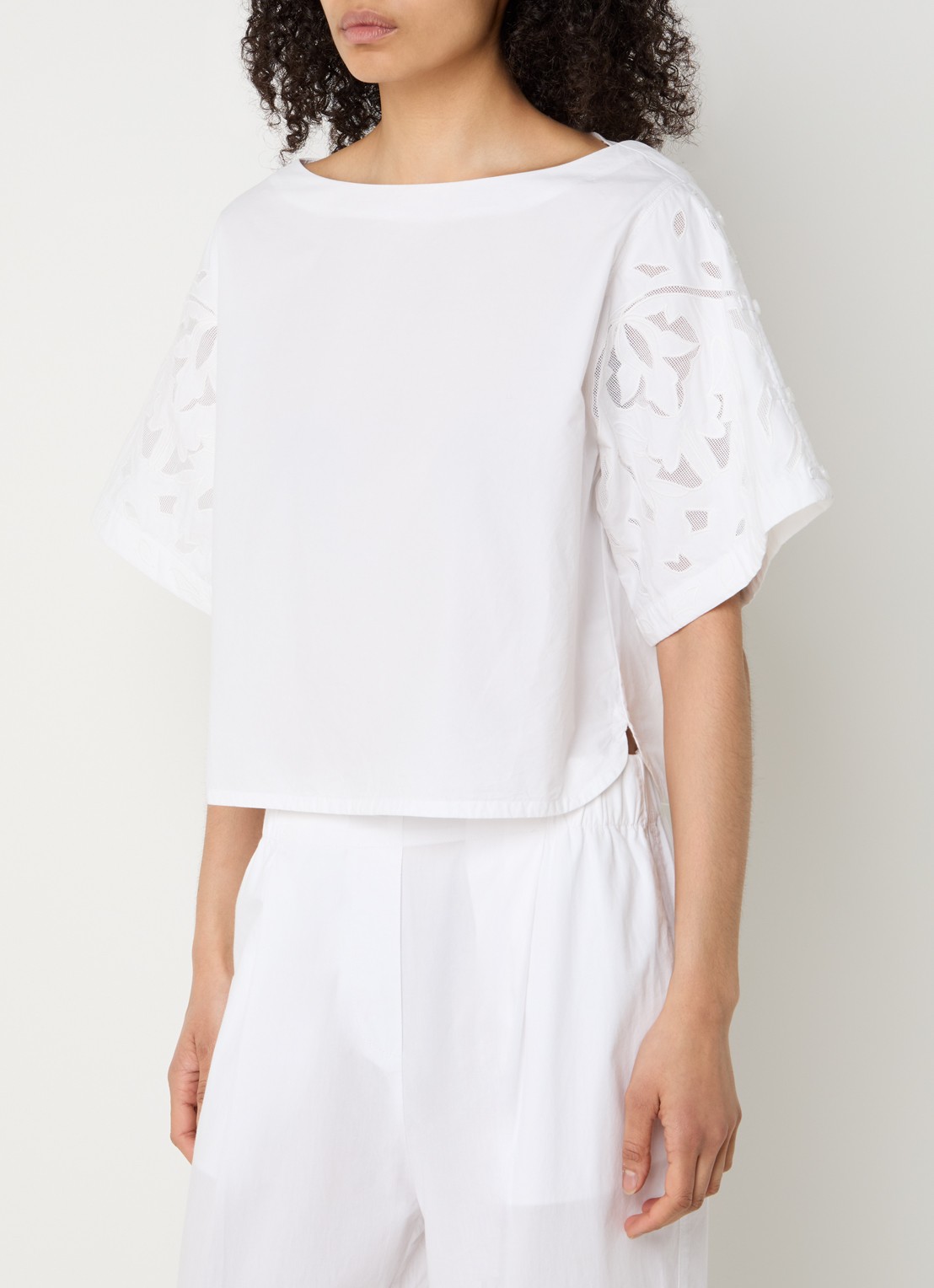 alchemist Lotus tuniek met broderie - detail wit