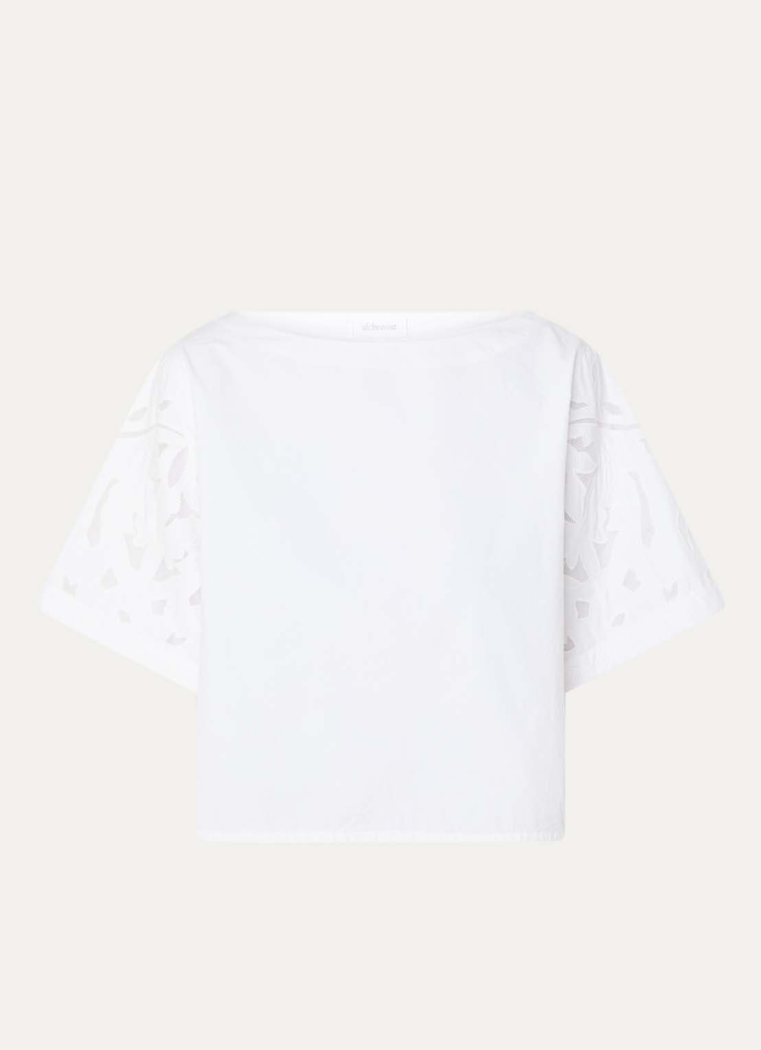 alchemist Lotus tuniek met broderie - voorkant 2 wit