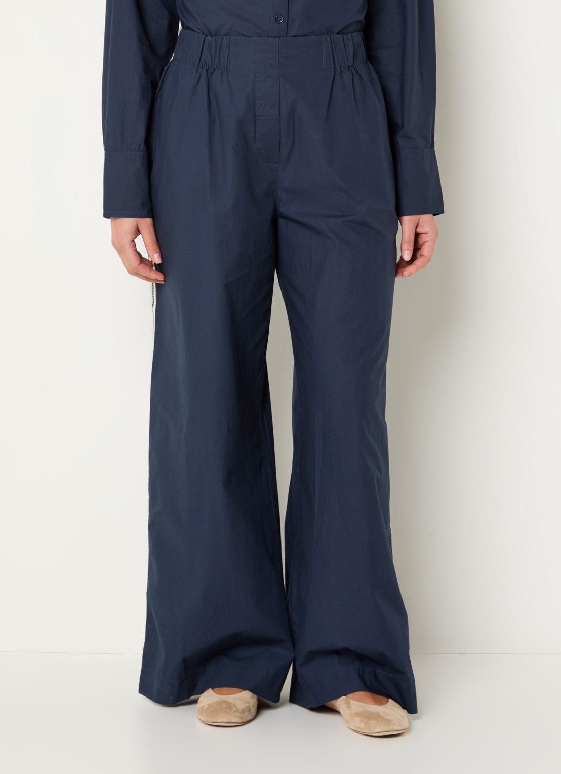 alchemist Mid waist wide fit joggingbroek met steekzakken - detail 3 donkerblauw