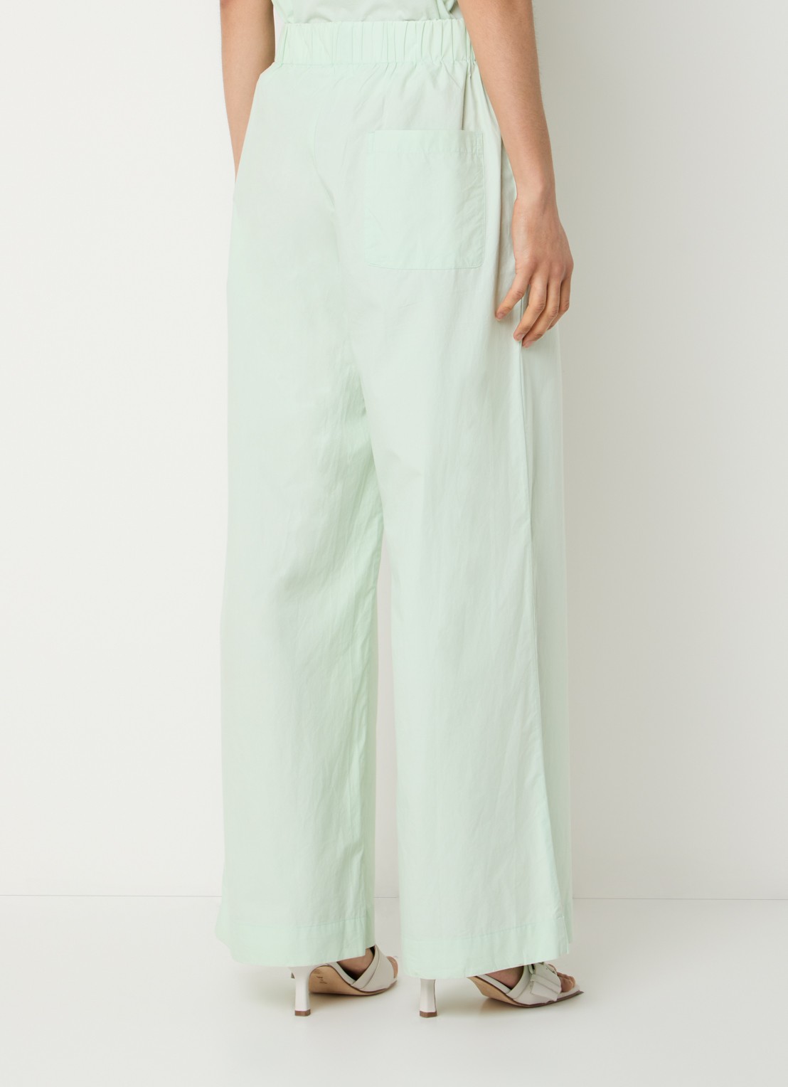 alchemist Moonflower high waist loose fit broek met steekzakken - achterkant mint