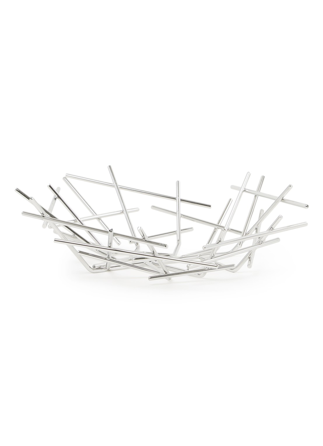 Alessi Blow Up fruitschaal 33 x 32 cm - voorkant zilver