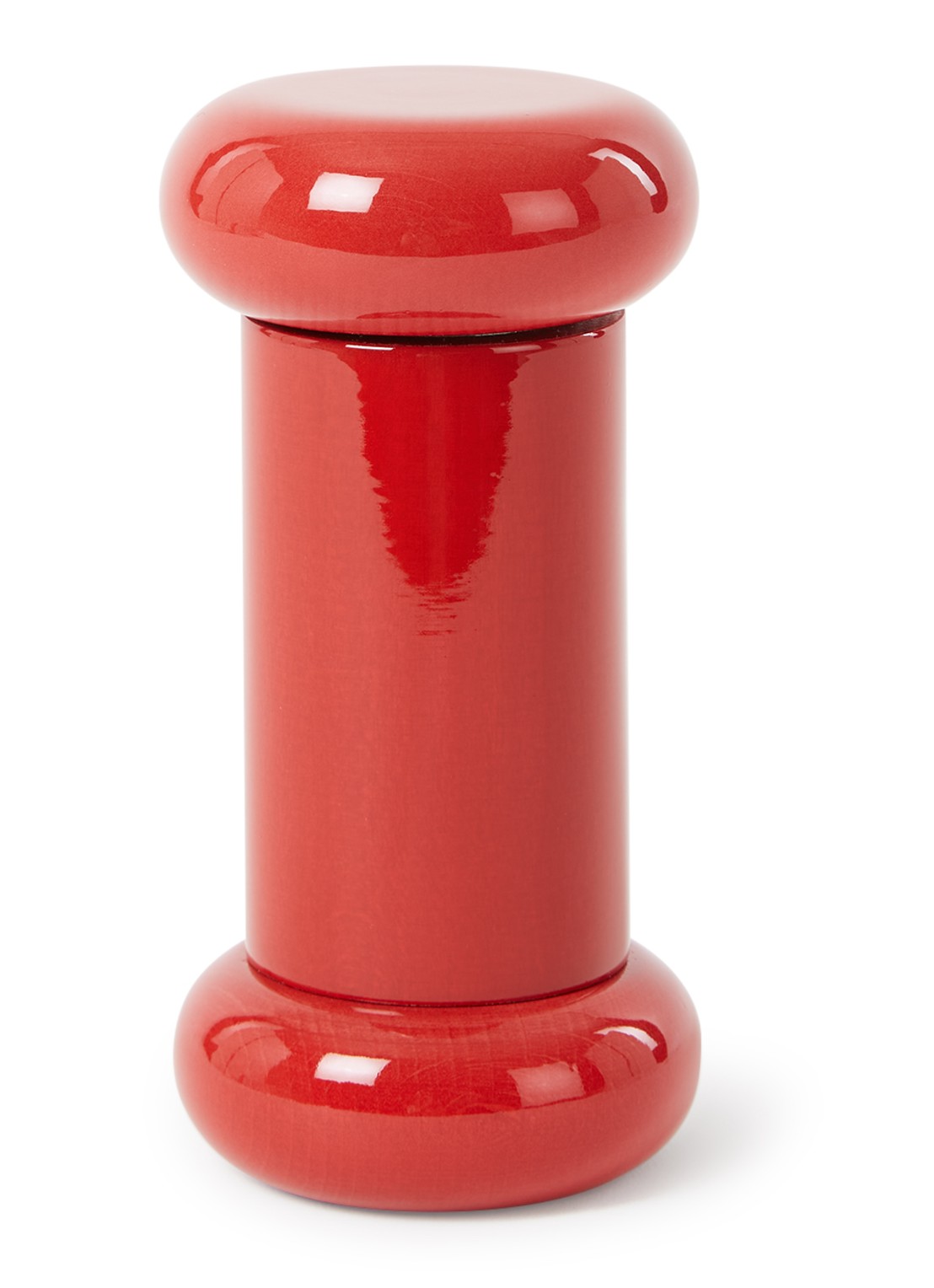 Alessi Castor zout-, peper- en kruidenmolen 15 cm - voorkant steenrood