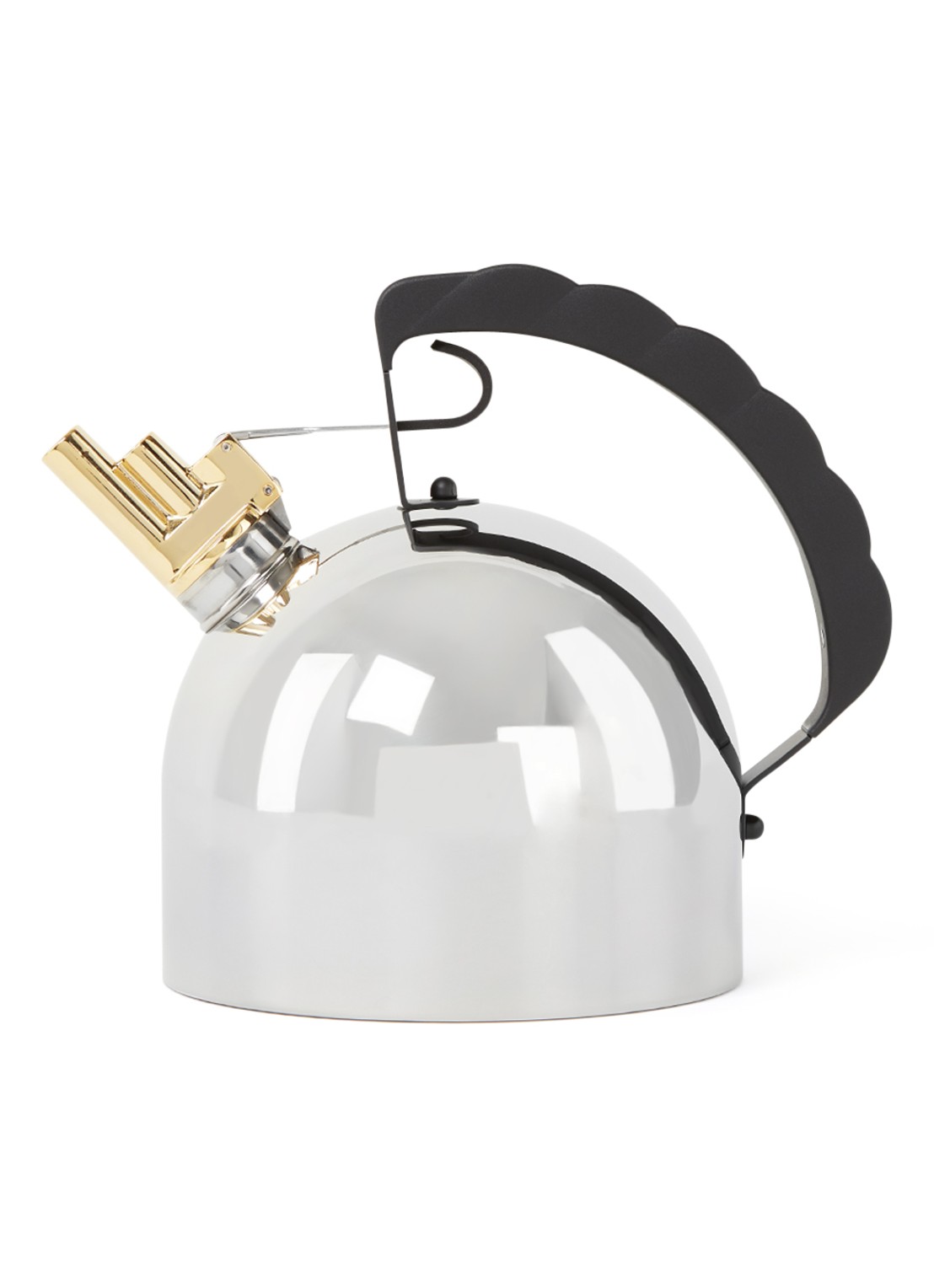 Alessi Fluitketel 2 liter - voorkant zilver