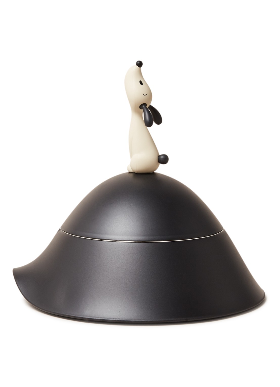 Alessi Lulà voerbak voor honden 22 cm - voorkant zwart