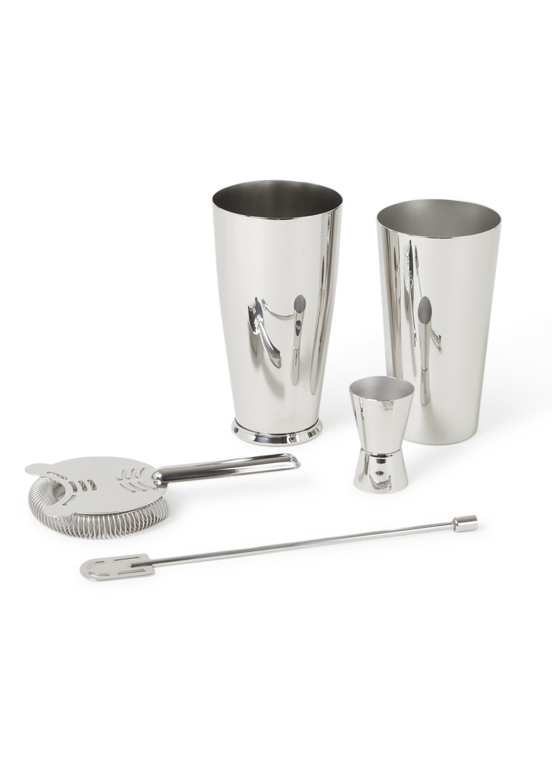 Alessi Lunar Eclipse cocktailset 4-delig - voorkant roestvrijstaal
