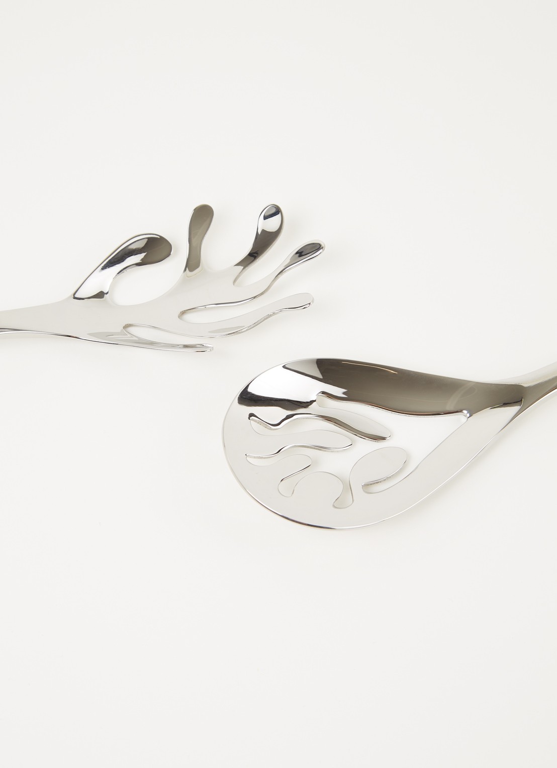 Alessi Mediterraneo saladebestek set van 2 - detail 3 zilver