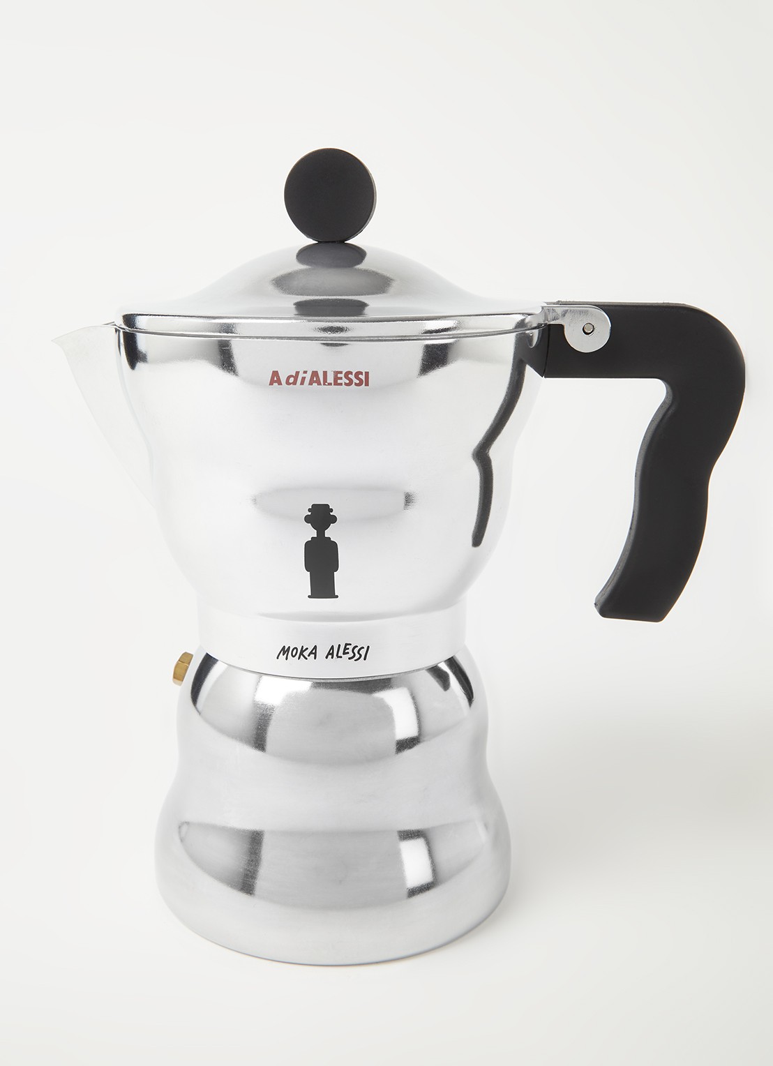 Alessi Moka koffiemaker  - voorkant 2 zilver