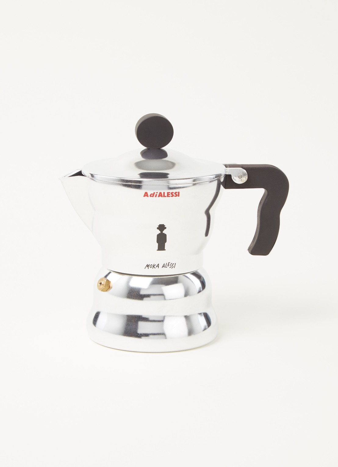 Alessi Moka koffiemaker  - voorkant 2 zilver