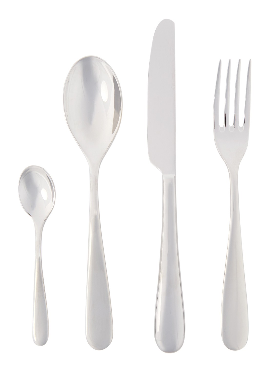Alessi Nuovo Milano bestekset 24-delig  - voorkant zilver