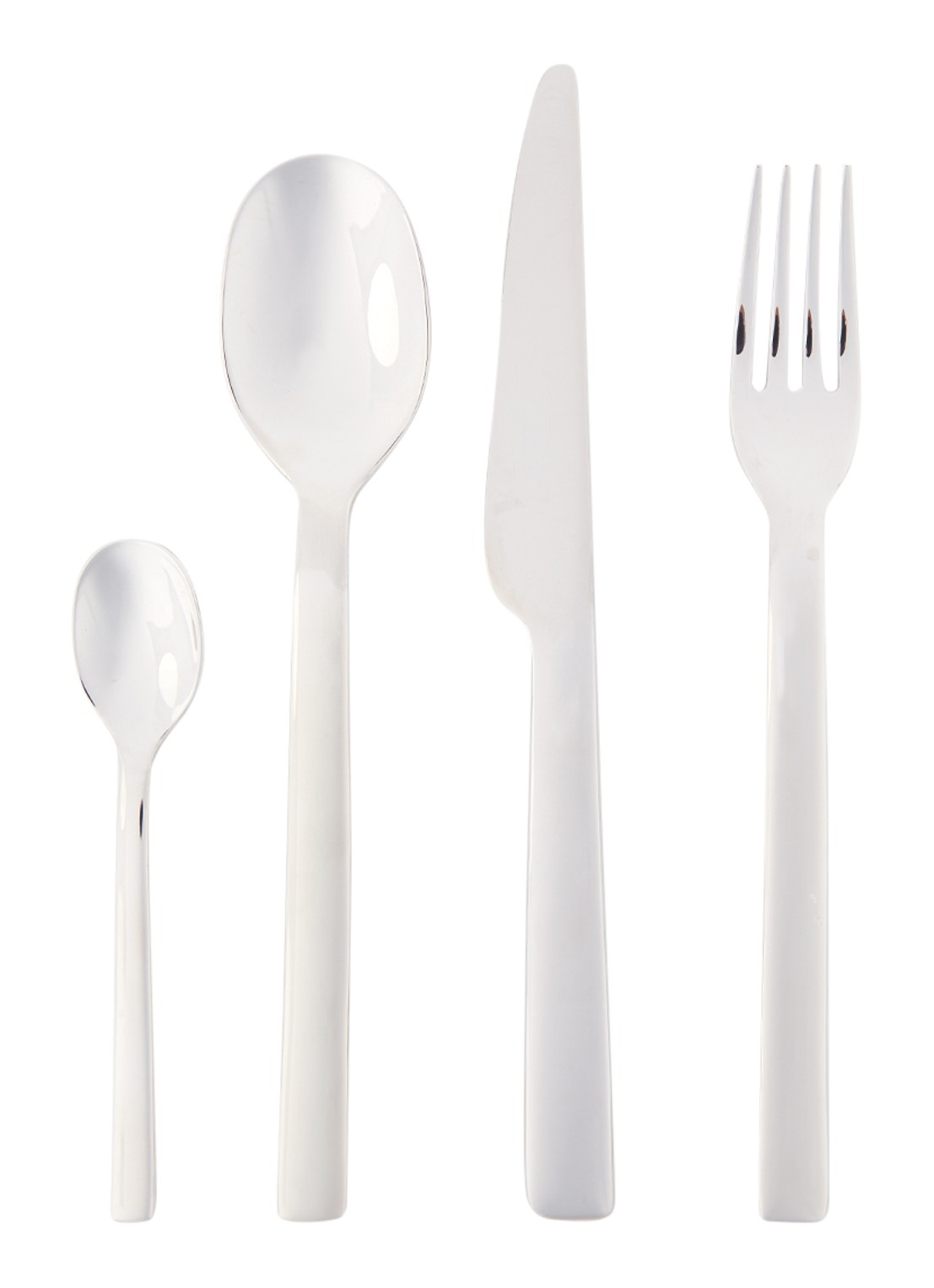 Alessi Ovale bestekset 24-delig - voorkant zilver