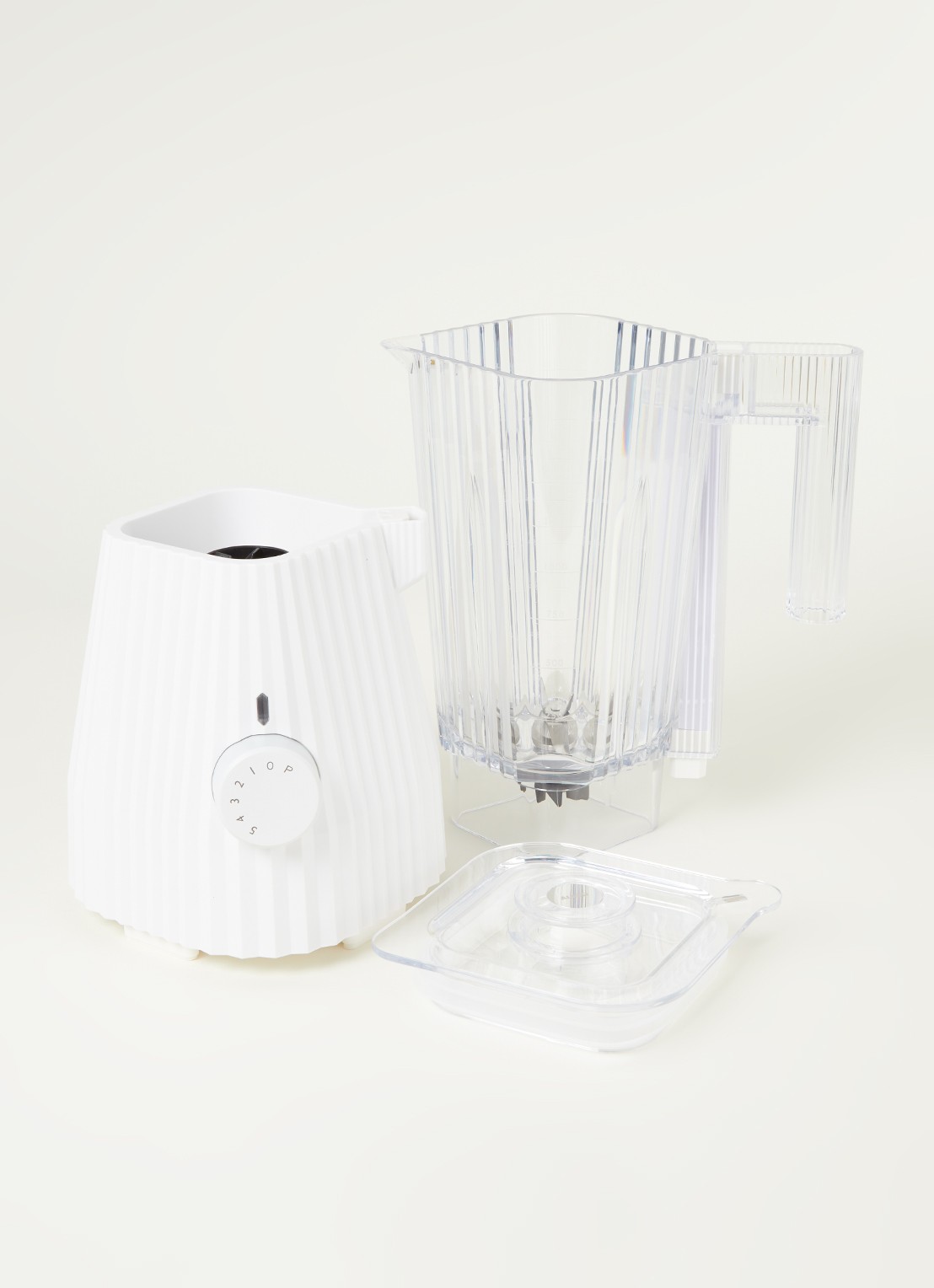 Alessi Plissé blender 1,5 liter MDL09 - detail 3 wit
