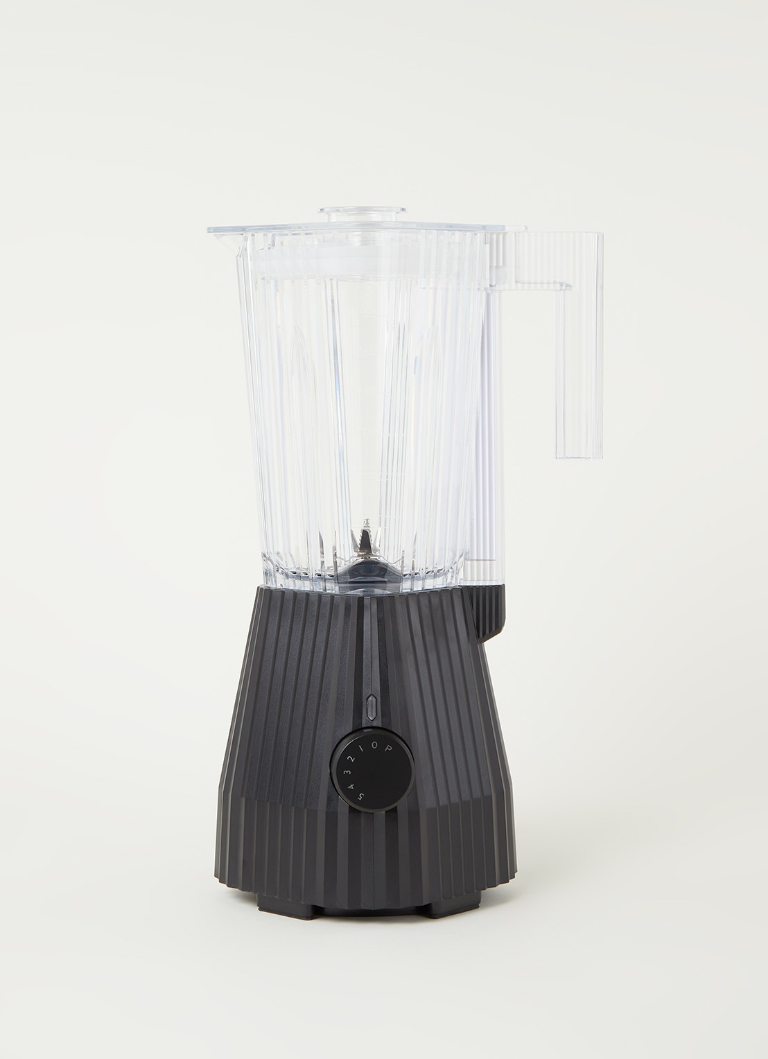 Alessi Plissé blender 1,5 liter MDL09B - voorkant 2 zwart
