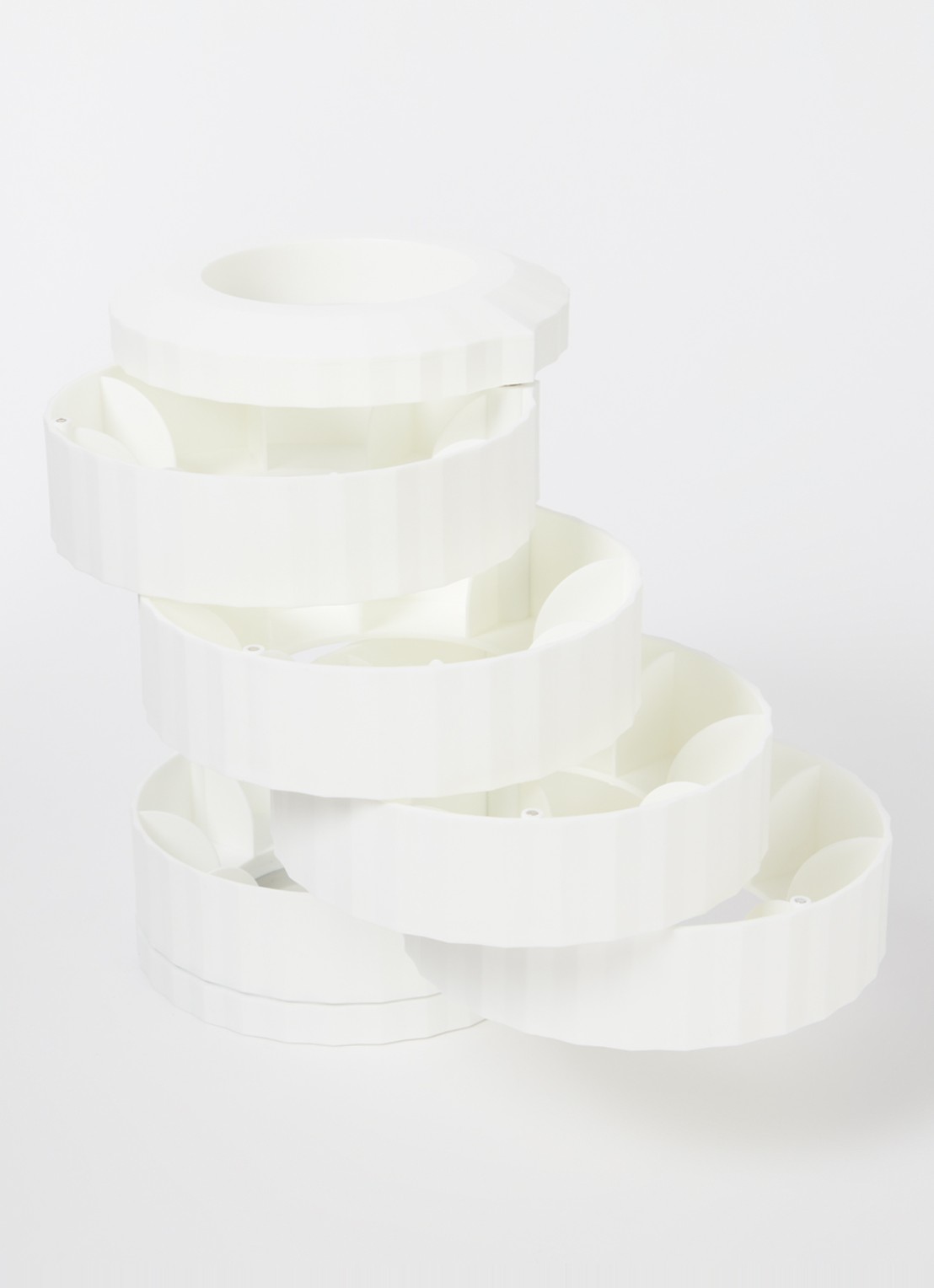 Alessi Plissé koffiecapsule houder 23,7 cm - voorkant 2 wit